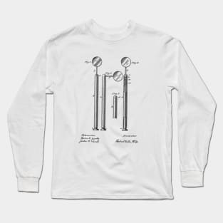 Dental Mouth Mirror Vintage Patent Drawing Long Sleeve T-Shirt